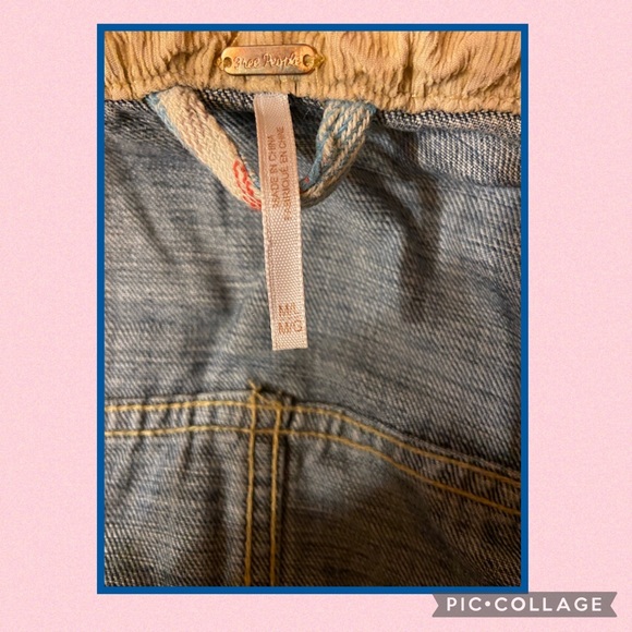 Free People Sirius Plaid Mixed Denim Jacket - Picture 3 of 4